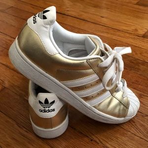 Gold and White Adidas Originals - Size 8.5